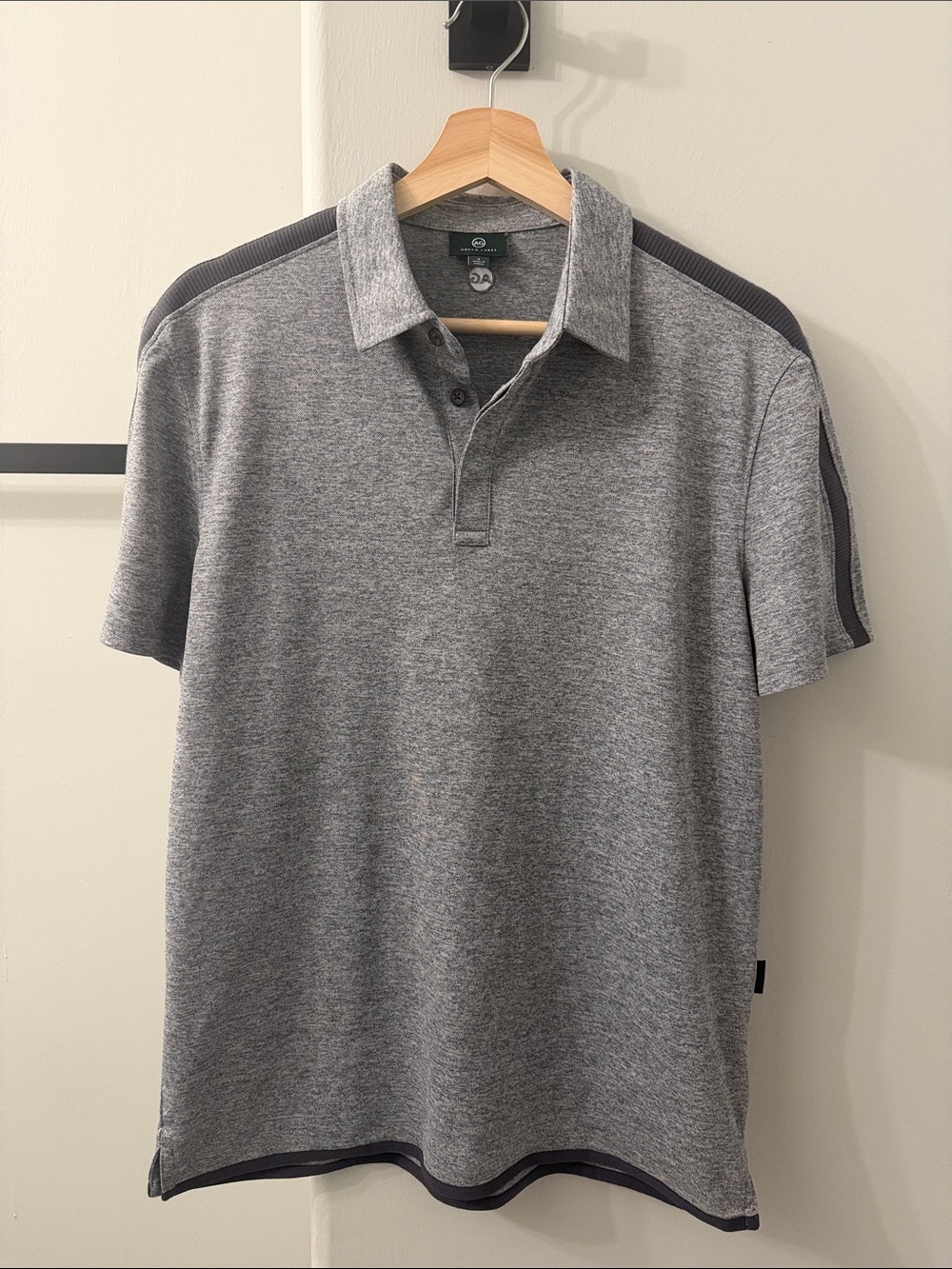 Ag Adriano Goldschmied Green Label Men's Gray Heather Polo